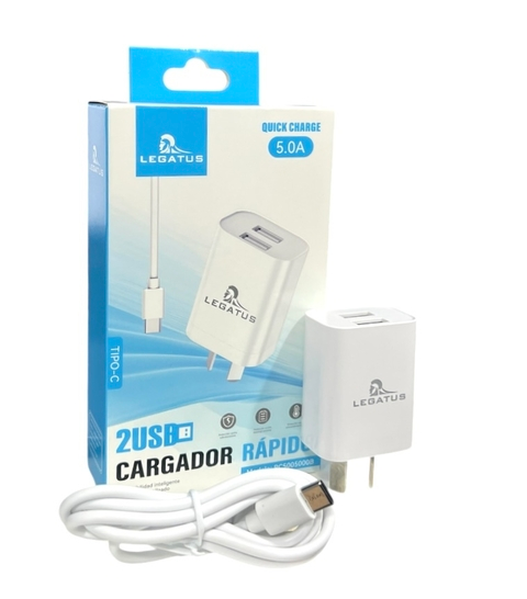 Cargador legatus typc con cable 